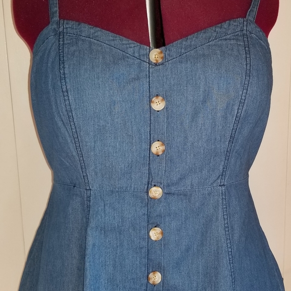 Torrid Fit & Flare Chambray Cami - Picture 2 of 6